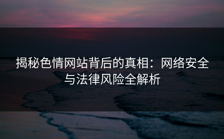 揭秘色情网站背后的真相：网络安全与法律风险全解析