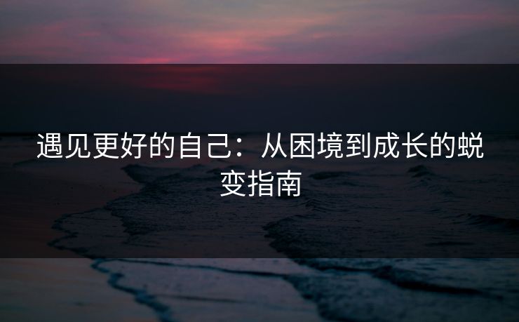 遇见更好的自己：从困境到成长的蜕变指南  第1张